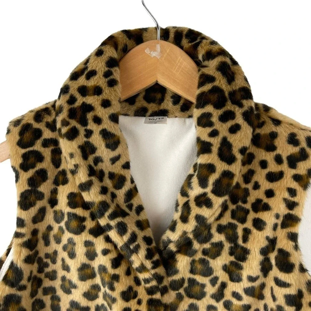 Cheetah Print Vest Faux Fur Carter's KIDS Size 10/12
